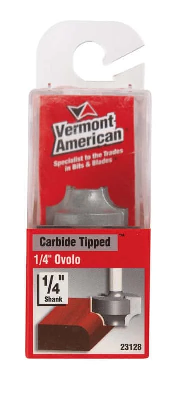 Vermont American 1 In. D X 1/4 In. X 1 In. L Carbide Tipped Ovolo Router Bit - Image 2