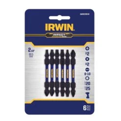 Irwin Impact Performance Series 2-1/2 In. L Impact Double-Ended Screwdriver Bit Set Steel 6 Pk