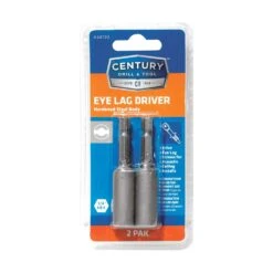 Century Drill & Tool 1/4 X 2-3/4 In. L Eye Lag Driver S2 Tool Steel 2 Pc
