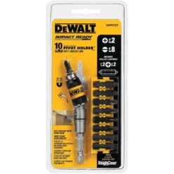 DeWalt Impact Ready Hex 5/16 In. X 3 In. L Pivot Holder Set With Bit Bar Steel 10 Pc