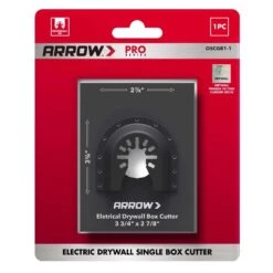 Arrow Pro 2-7/8 In. L X 3-3/4 In. W Bi-Metal Semi-Circle Drywall Blade Multi-Material 1 Pc