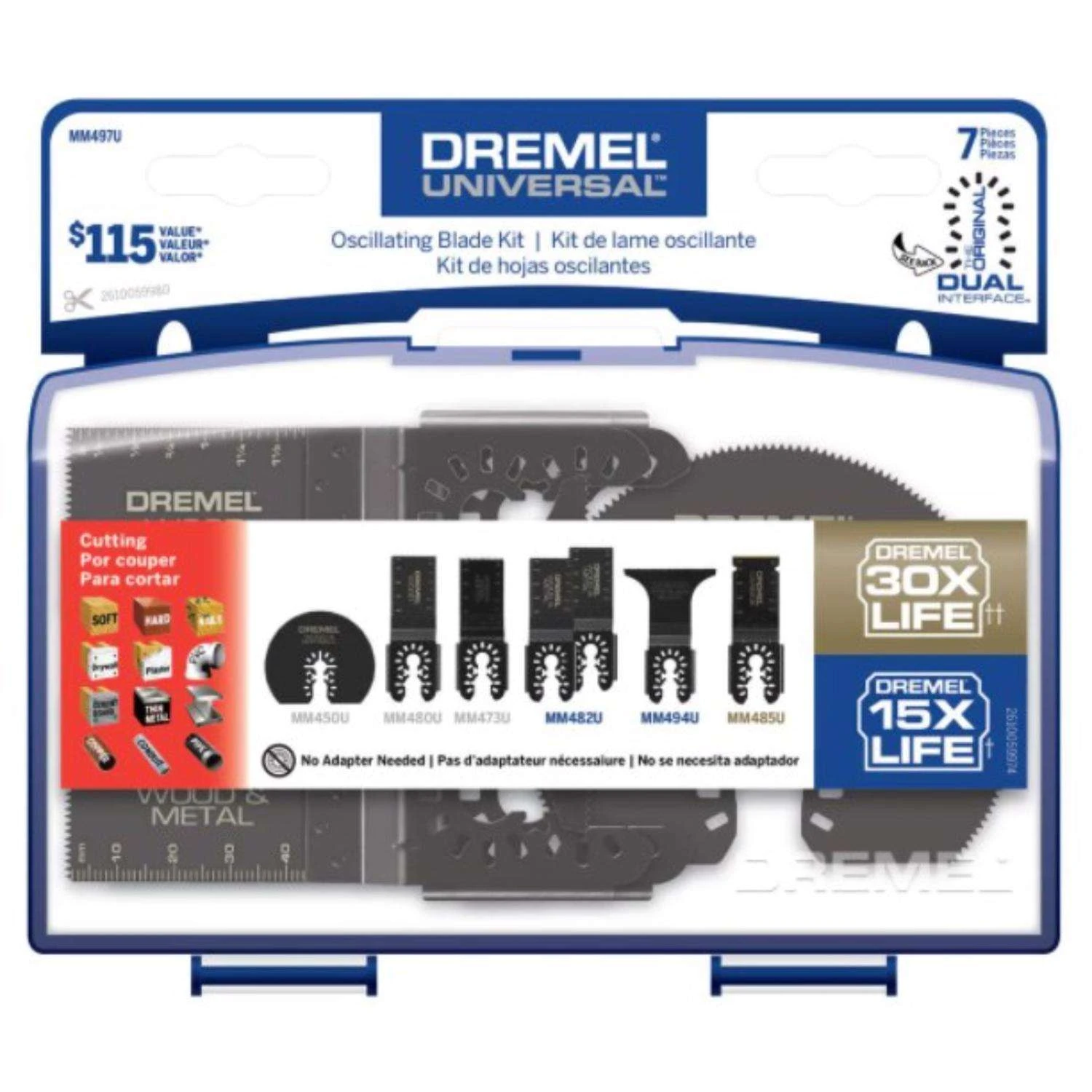 Dremel Steel Oscillating Blade Set Wood 7 Pc - Image 2