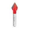 Freud 1/2 In. D X 1/2 In. X 2 In. L Carbide V Grooving Router Bit