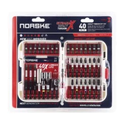 Norske Assorted Impact Torsion Bit S2 Tool Steel 40 Pk