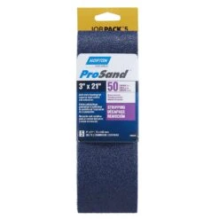 Norton ProSand 21 In. L X 3 In. W Zirconia Alumina Stripping Sanding Belt 50 Grit Coarse 5 Pc