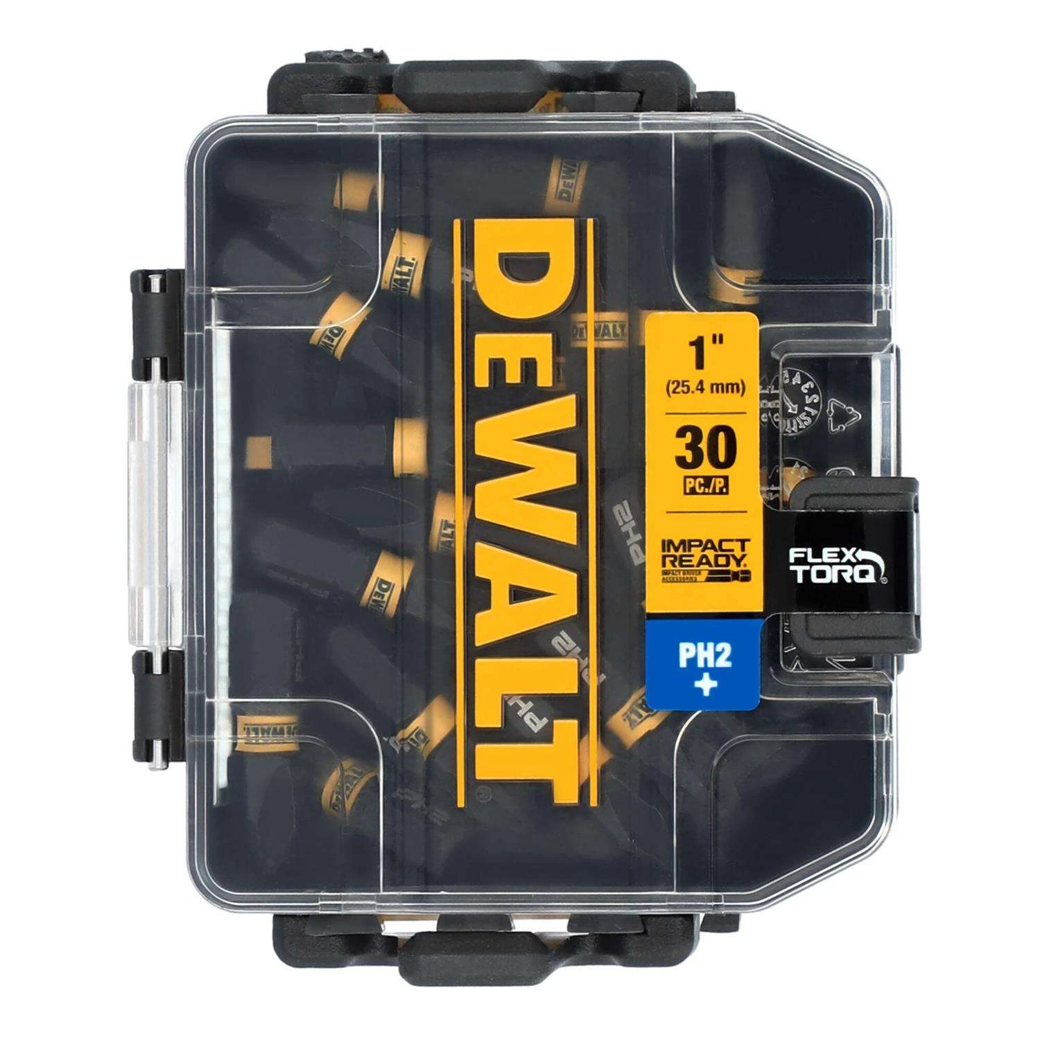 DeWalt FlexTorq Phillips #1 X 1 In. L Impact Driver Bit Set Steel 30 Pc