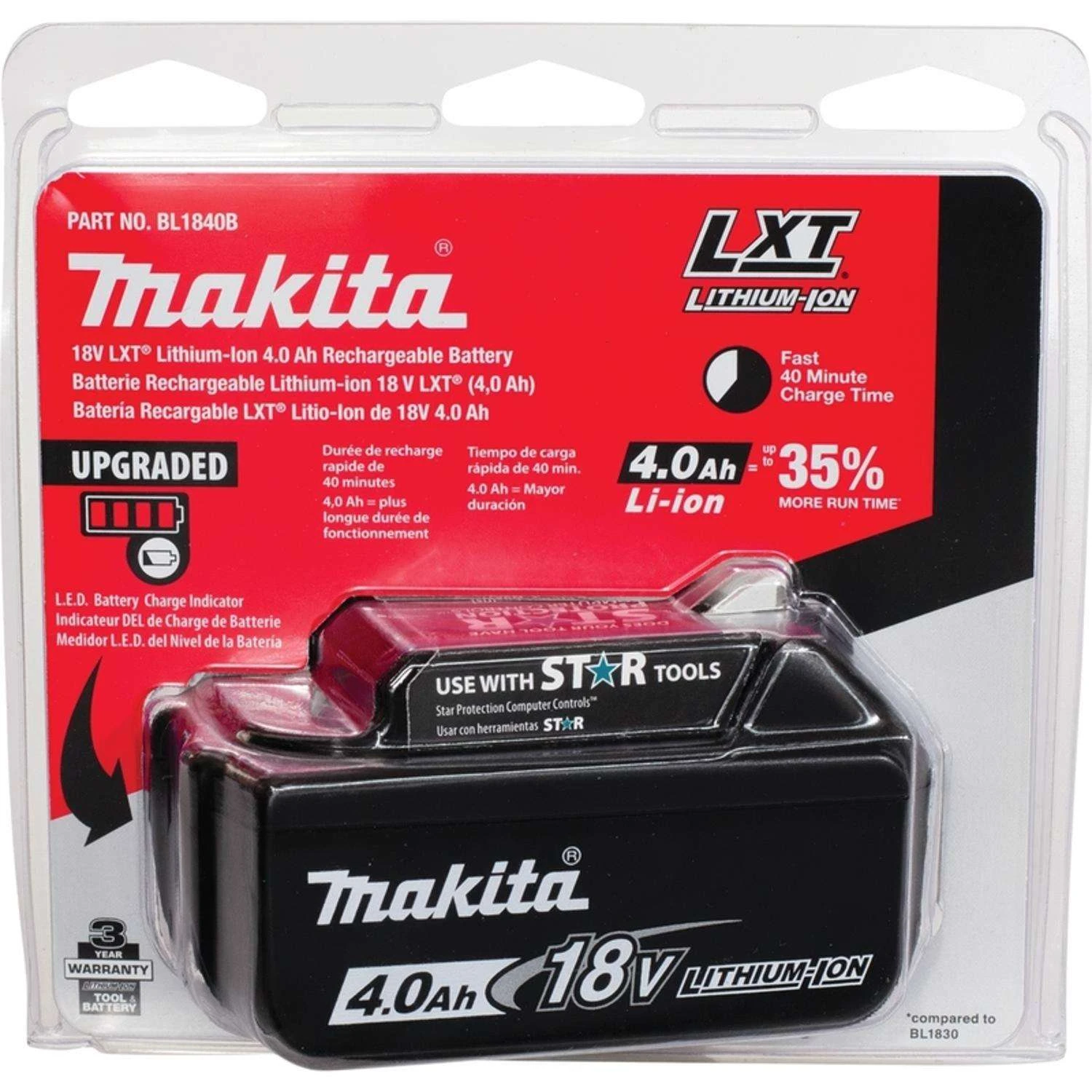 Makita 18V LXT 4 Amps Lithium-Ion Slide Battery 1 Pc