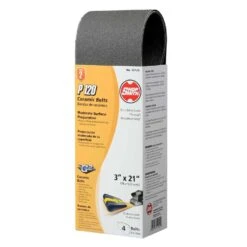 Shopsmith 21 In. L X 3 In. W Ceramic Sanding Belt 120 Grit Fine 4 Pc