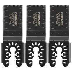 Dremel 1-1/4 In. L X 1-5/8 In. W Bi-Metal Flush Cut Blade Oscillating Blade Set Wood 3 Pk