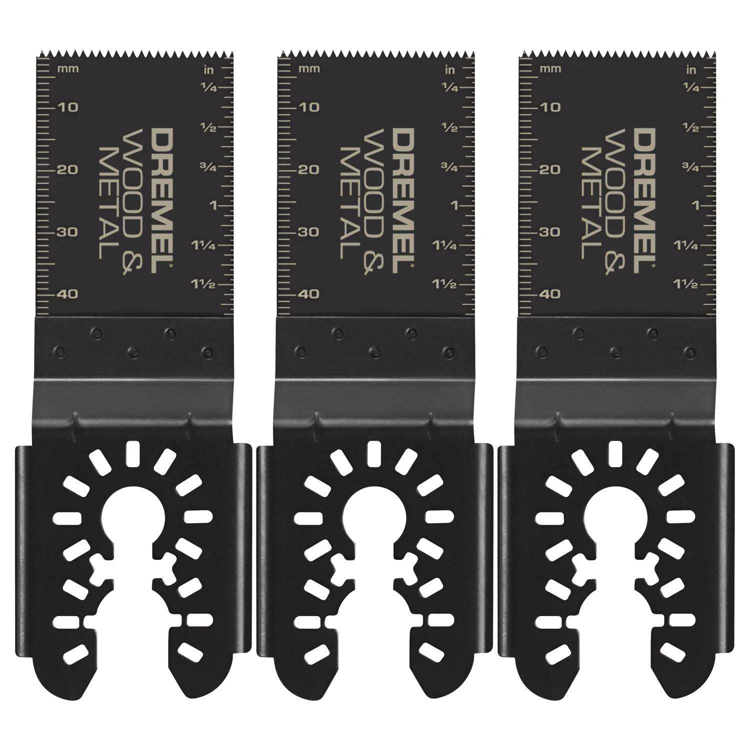 Dremel 1-1/4 In. L X 1-5/8 In. W Bi-Metal Flush Cut Blade Oscillating Blade Set Wood 3 Pk