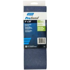 Norton ProSand 24 In. L X 4 In. W Zirconia Alumina Cloth Portable Sanding Belt 80 Grit Coarse 2 Pk