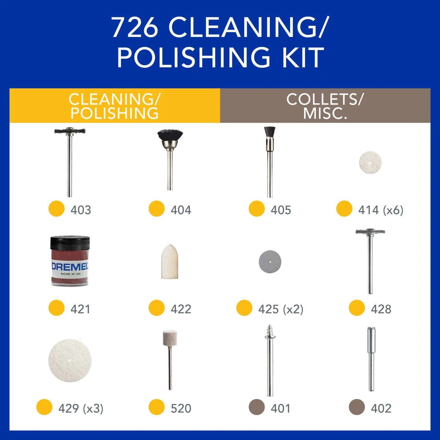 Dremel Cleaning And Polishing Moto Tool Kit 20 Pc - Image 2