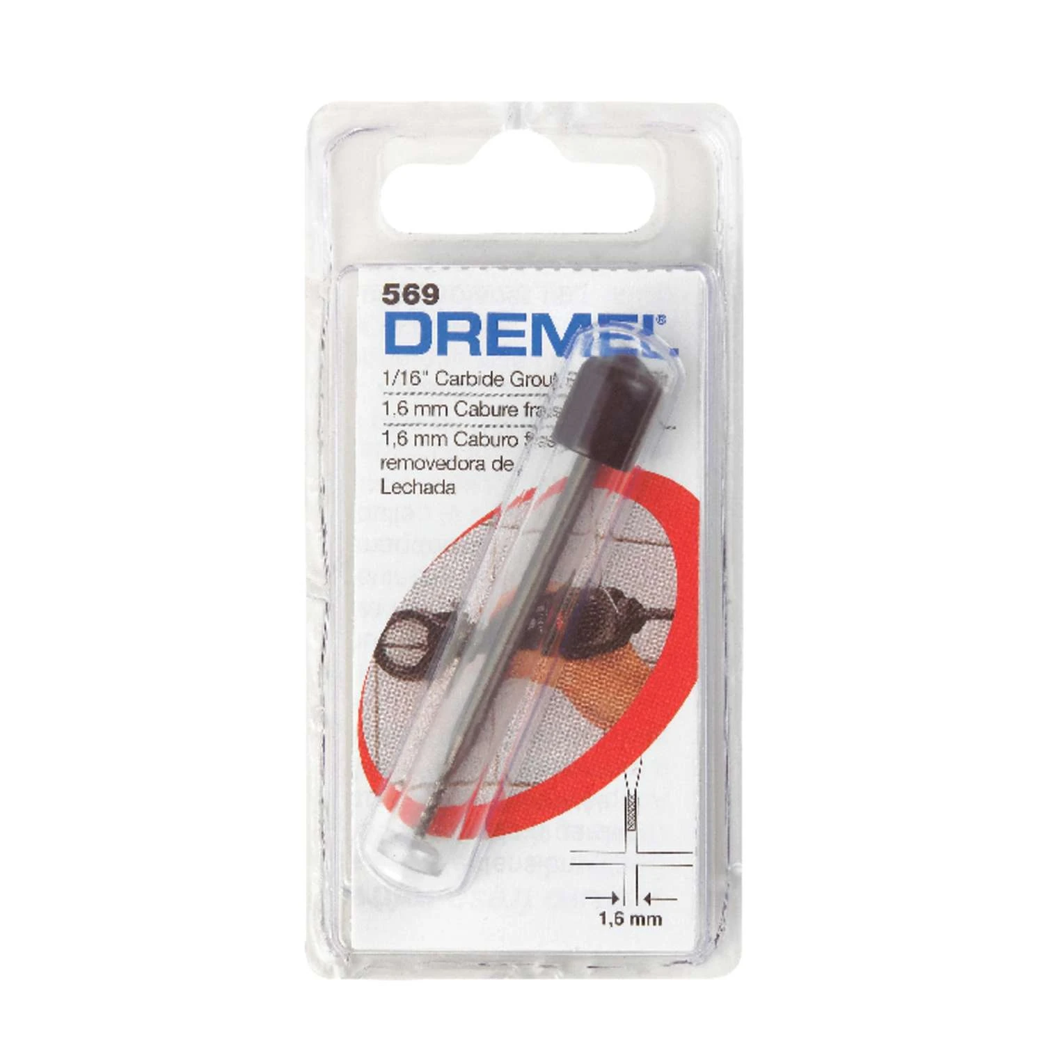 Dremel 1/16 In. X 1-1/2 In. L High Speed Steel Grout Removal Bit 1 Pk