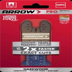 Arrow Pro 1-1/4 In. High Carbon Steel Tough Curve Semi-Circle Oscillating Wood Blade Hardwood 10 Pc