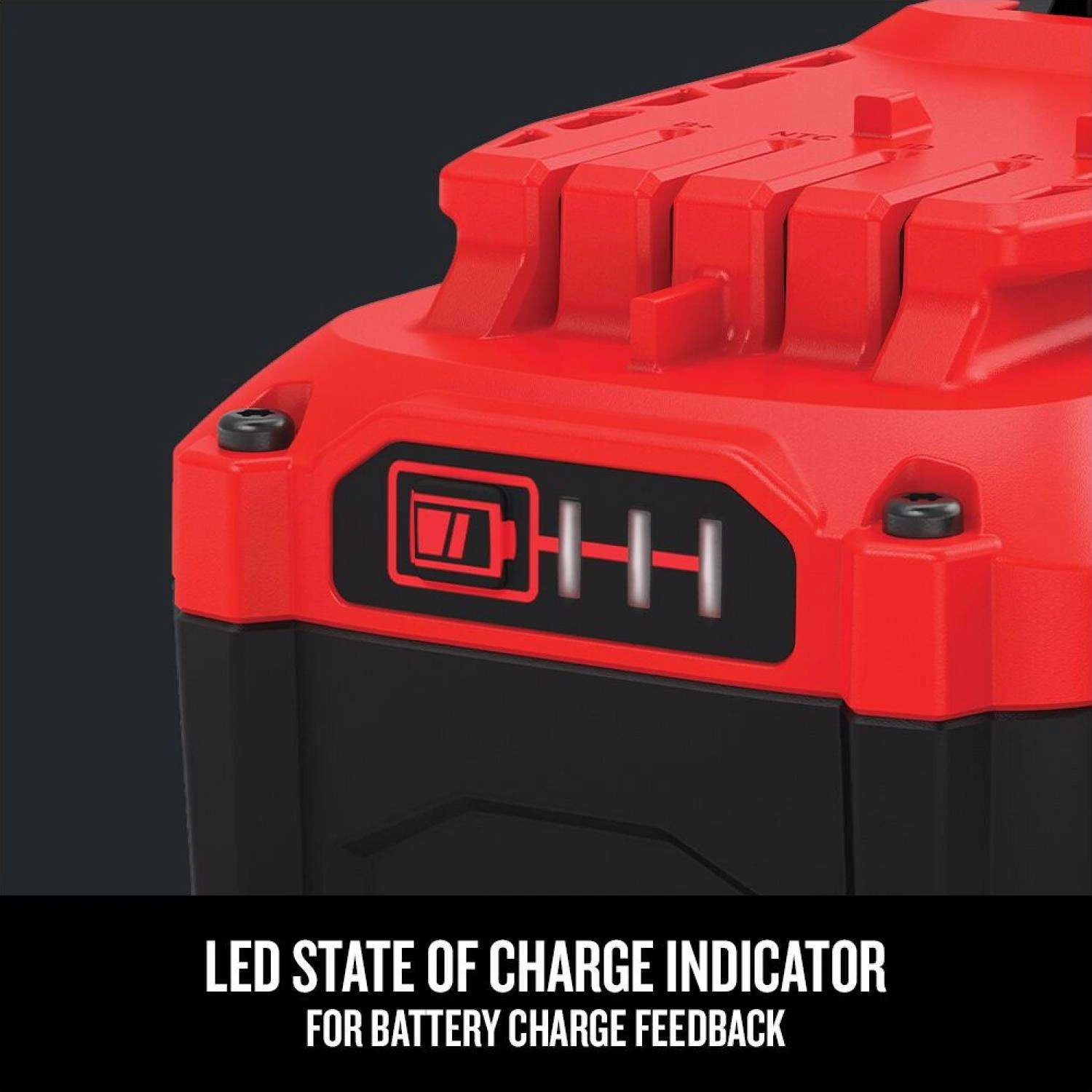 Craftsman V20 CMCB204-2CK 4 Ah Lithium-Ion Two Battery And Charger Starter Kit 2 Pc - Image 3