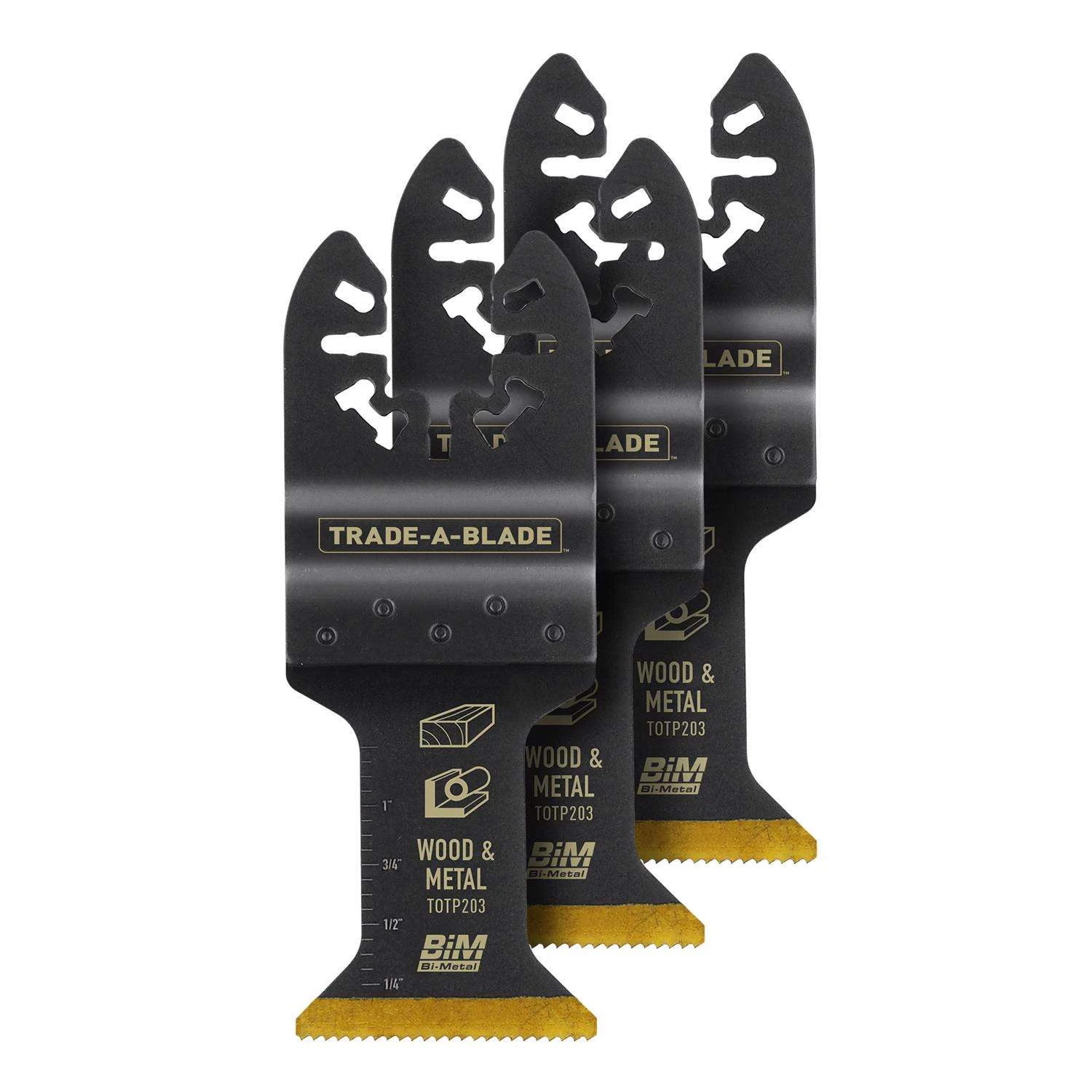 Trade A Blade 1-1/4 In. Titanium-Coated Bi-Metal Oscillating Blade Multi-Material 3 Pk - Image 2