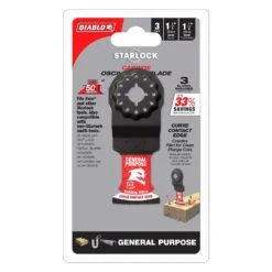 Diablo Starlock 1-1/4 In. W Carbide Oscillating Blade General Purpose Cuts 3 Pk
