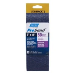 Norton ProSand 18 In. L X 3 In. W Zirconia Alumina Sanding Belt 50 Grit Coarse 5 Pc