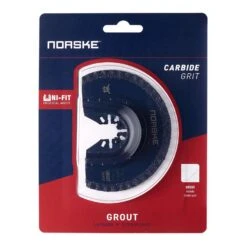 Norske Uni-Fit Carbide Grit Semi-Circle Grout Removal Blade Grout And Mortar 1 Each
