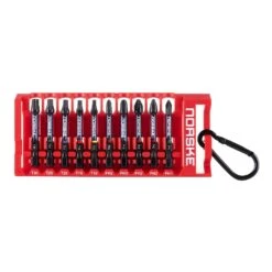 Norske Assorted 2 In. L Impact Torsion Screw Driver Bit Clip S2 Tool Steel 10 Pk