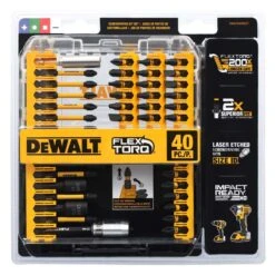 DeWalt FlexTorq Screwdriver Bit Set Steel 40 Pc