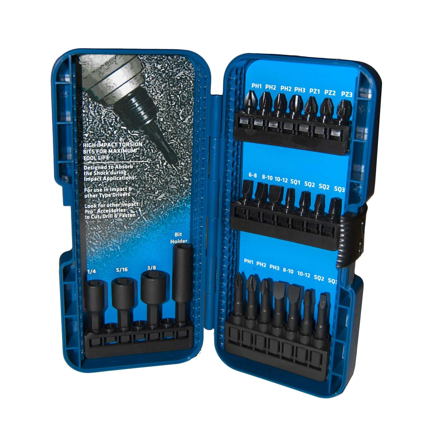 Century Drill & Tool Impact Pro Assorted Screwdriver Bit Set Heat-Treated Steel 25 Pc - Image 2