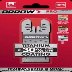 Arrow Pro 1-1/4 In. Titanium-Coated Bi-Metal Semi-Circle Oscillating Blade Multi-Material 10 Pc