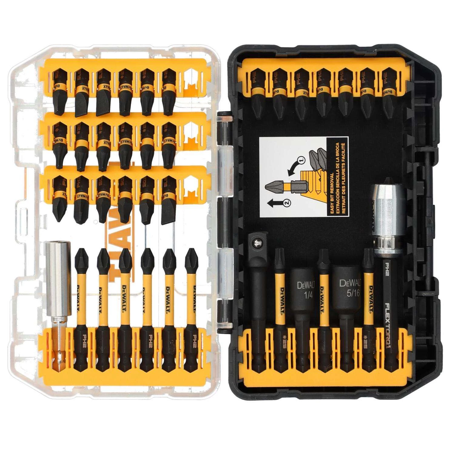DeWalt FlexTorq Screwdriver Bit Set Steel 40 Pc - Image 2