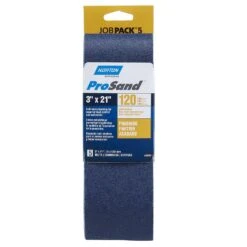 Norton ProSand 21 In. L X 3 In. W Zirconia Alumina Finishing Sanding Belt 120 Grit Fine 5 Pc