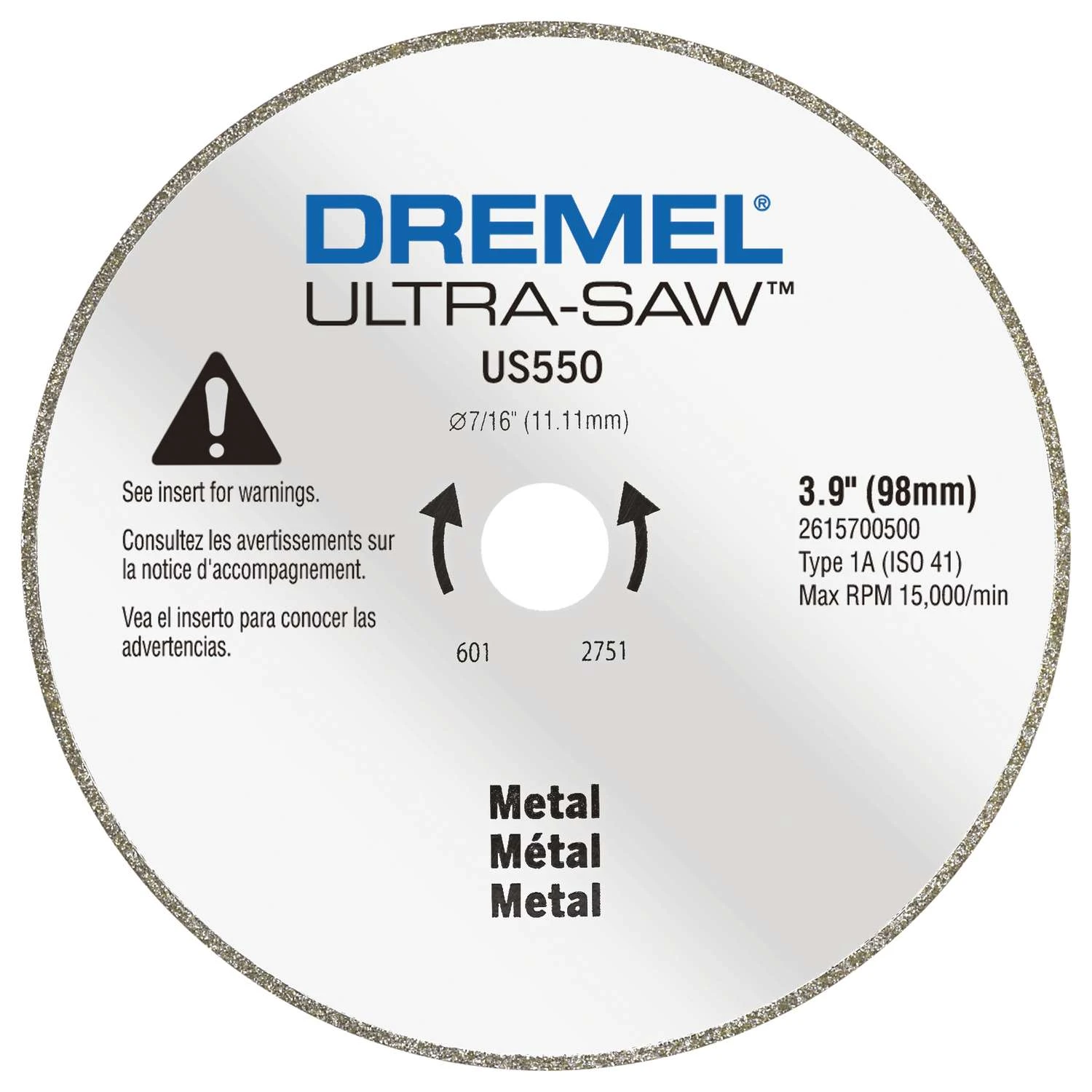 Dremel Ultra-Saw 3.9 In. Diamond Grit Metal Blade 1 Pk