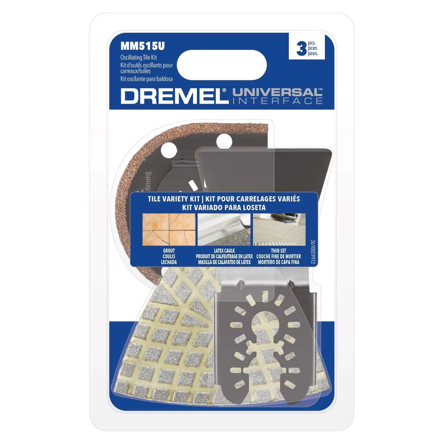 Dremel Diamond Grit Oscillating Accessory Kit 3 Pc - Image 2