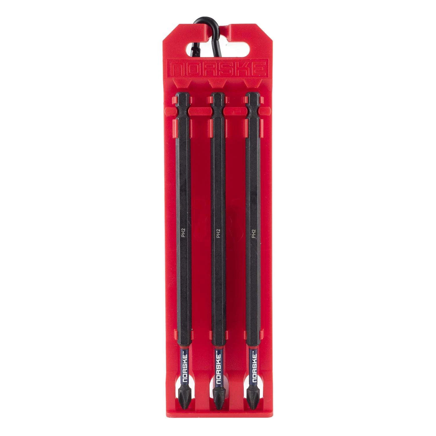 Norske Hex PH2 X 6 In. L Bit Clip S2 Tool Steel 3 Pk