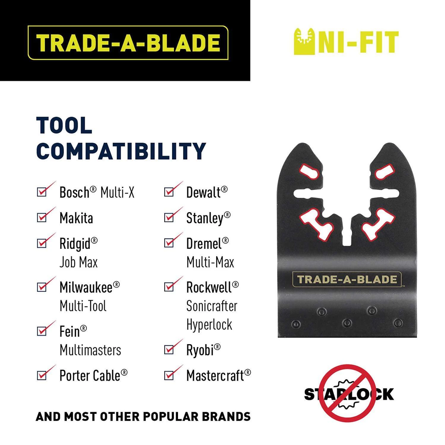 Trade A Blade 1-1/4 In. Titanium-Coated Bi-Metal Oscillating Blade Multi-Material 3 Pk - Image 3
