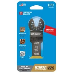 Imperial Blades One Fit 1-1/4 In. L Titanium-Coated Bi-Metal Storm Oscillating Saw Blade 1 Pk