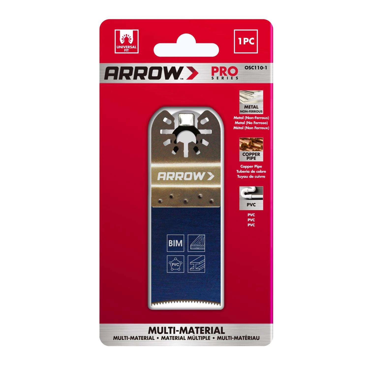 Arrow Pro 1-5/16 In. Bi-Metal Semi-Circle Oscillating Blade Multi-Material 1 Pc