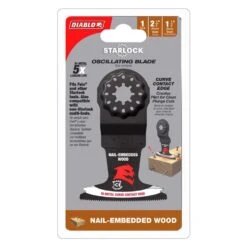 Diablo Starlock 2-1/2 In. W Bi-Metal Curved Contact Edge Oscillating Blade Nail-Embedded Wood 1 Pk
