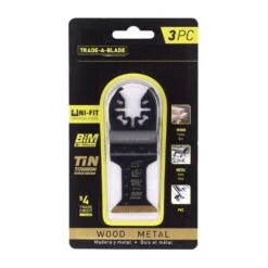 Trade A Blade 1-1/4 In. Titanium-Coated Bi-Metal Oscillating Blade Multi-Material 3 Pk