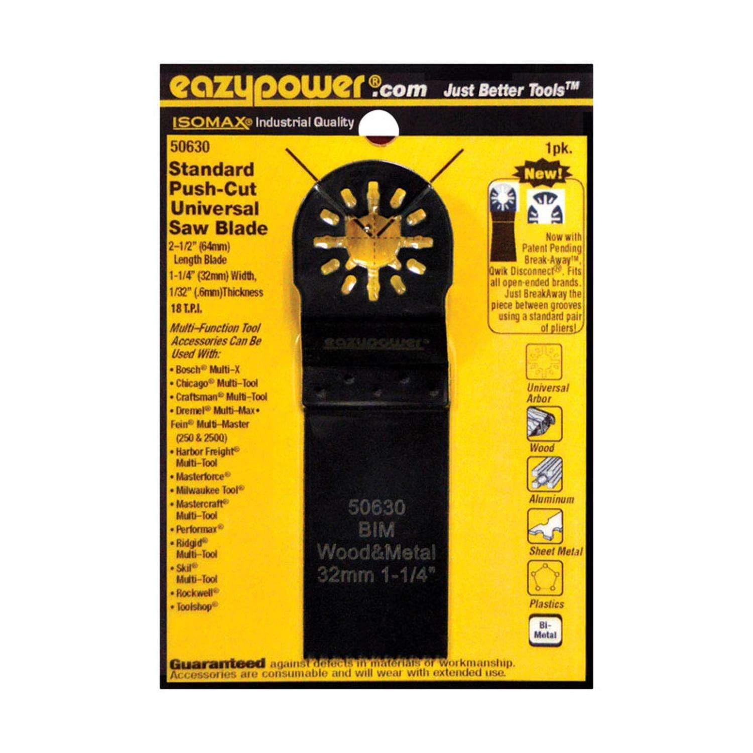 Eazypower Isomax 2-1/2 In. L X 1-1/4 In. W Bi-Metal Wood/Metal Oscillating Blade - Image 2