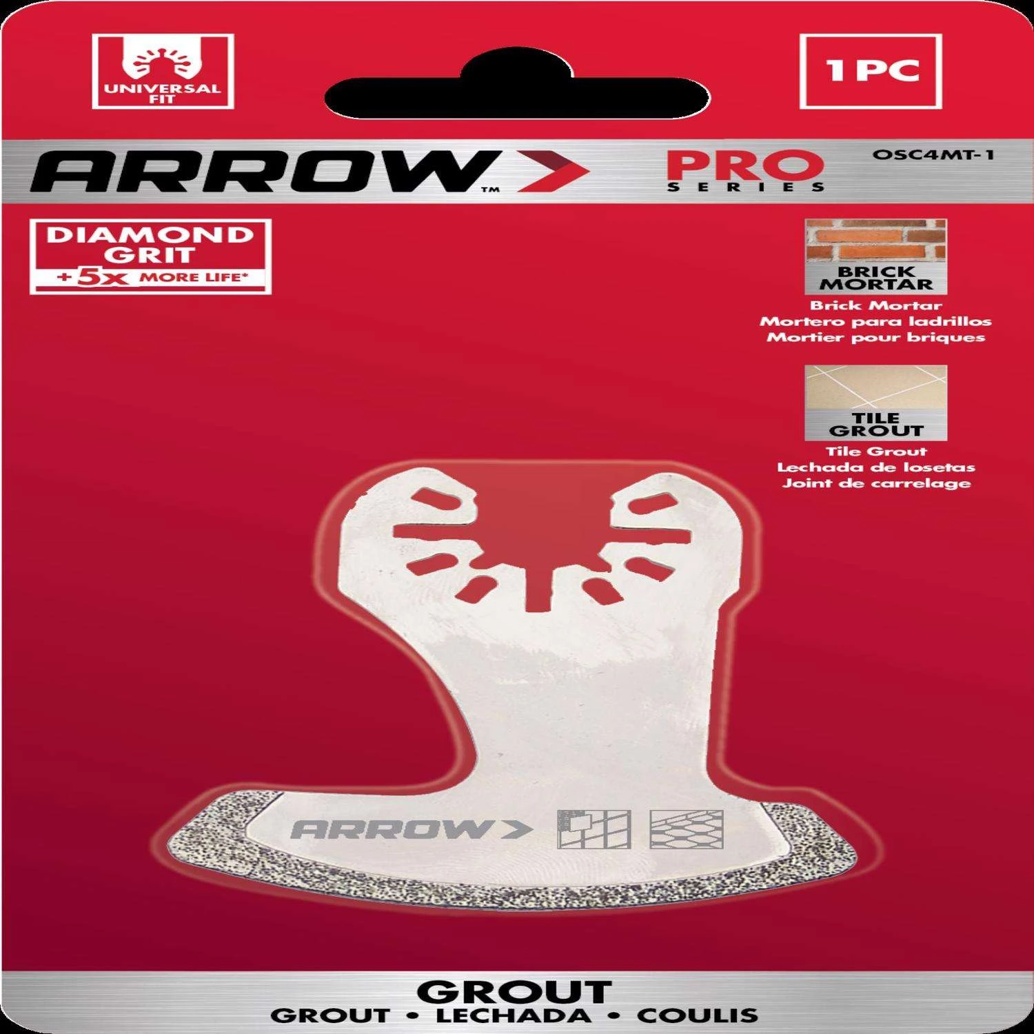 Arrow Pro 2-1/4 In. High Carbon Steel Semi-Circle Diamond Grit Segment Blade Multi-Material 1 Pc
