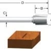 Vermont American 1/2 In. D X 1/2 X 1/2 In. X 1-1/2 In. L Carbide Tipped Hinge Mortise Router Bit