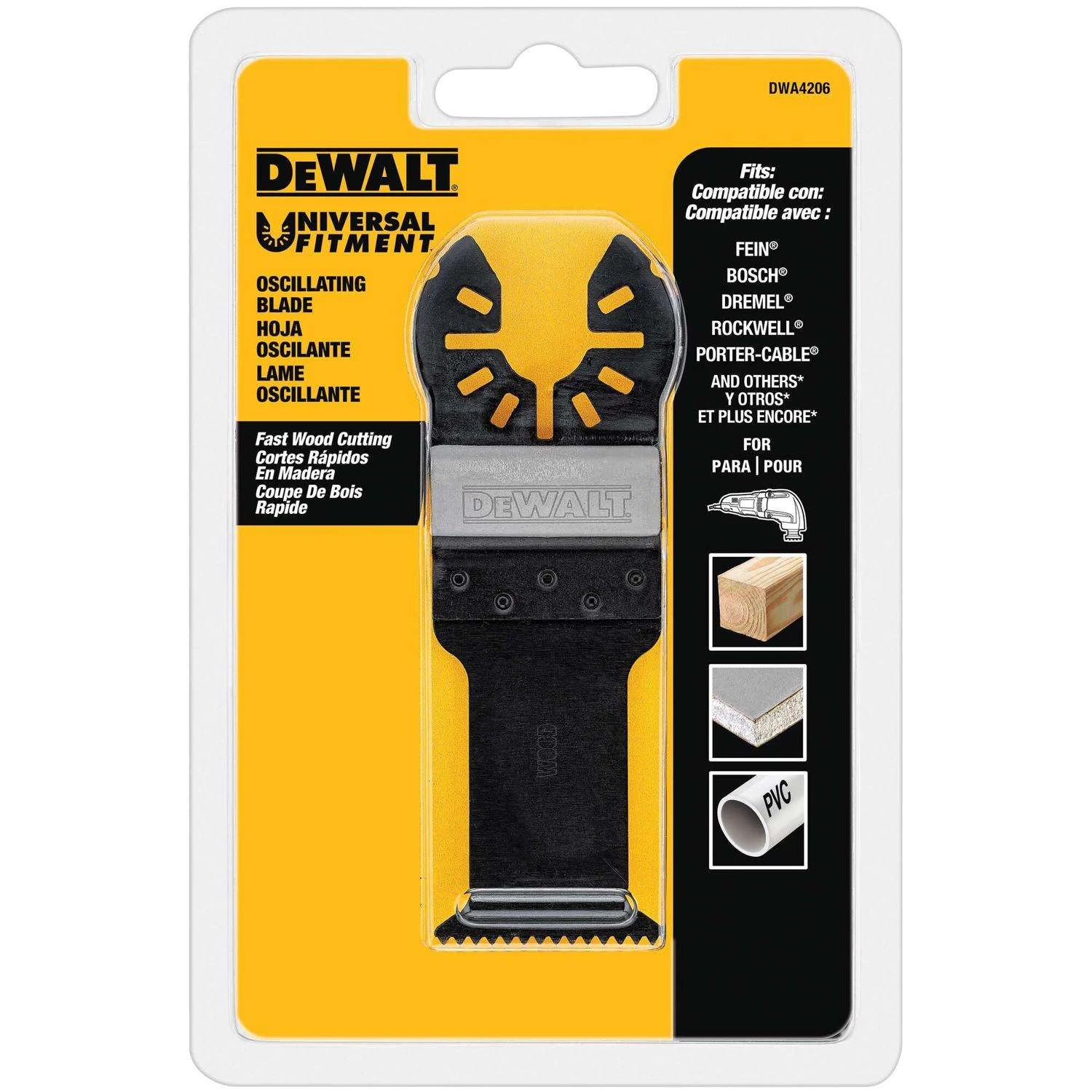 DeWalt Universal Fitment Bi-Metal Fast Cut Oscillating Blade Wood 1 Pk